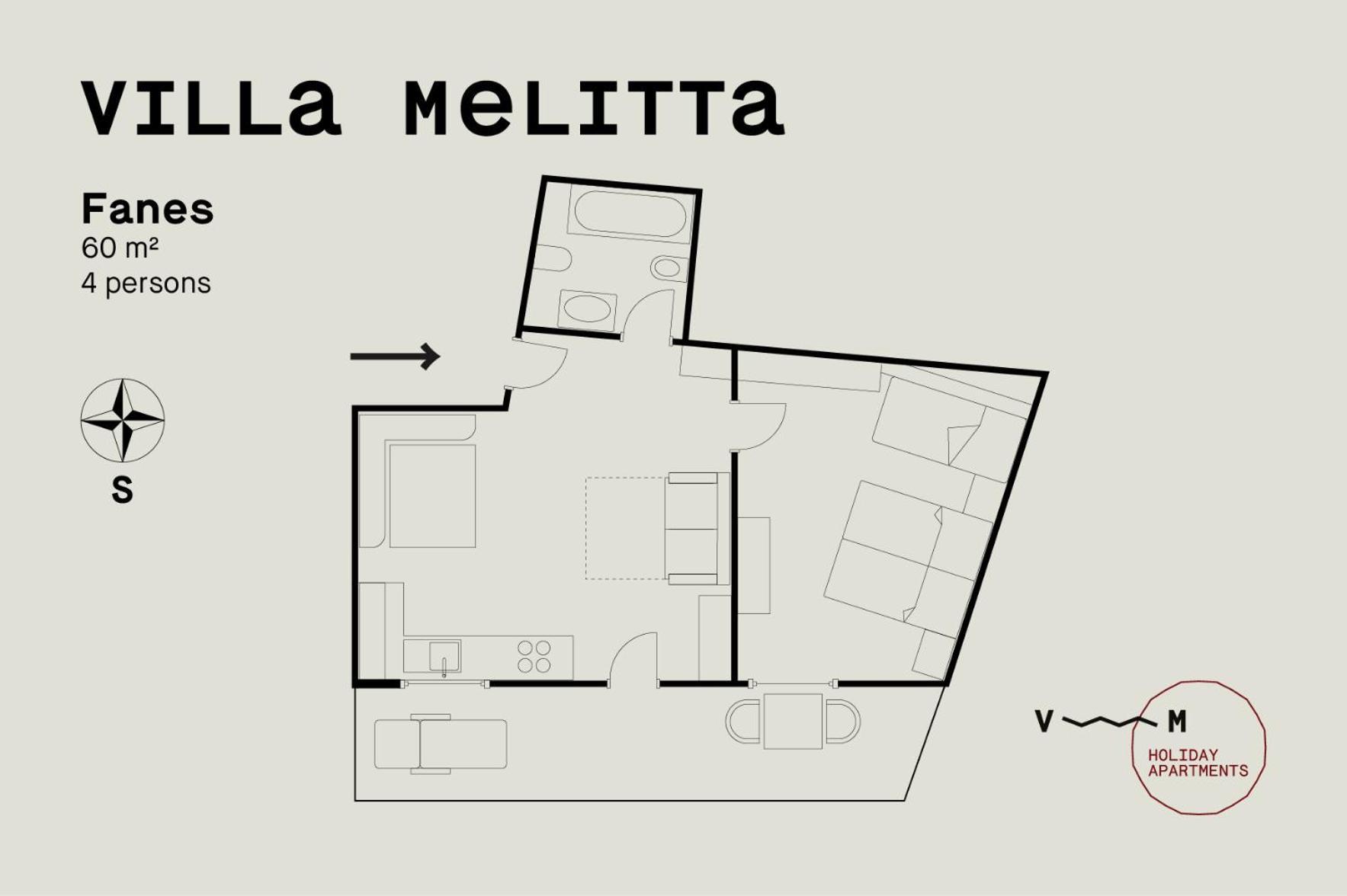 Villa Melitta San Vigilio Di Marebbe Ruang foto